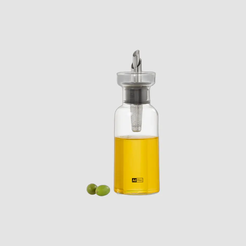 AromaPour Oil & Vinegar Dispenser — Clear Glass 120ml