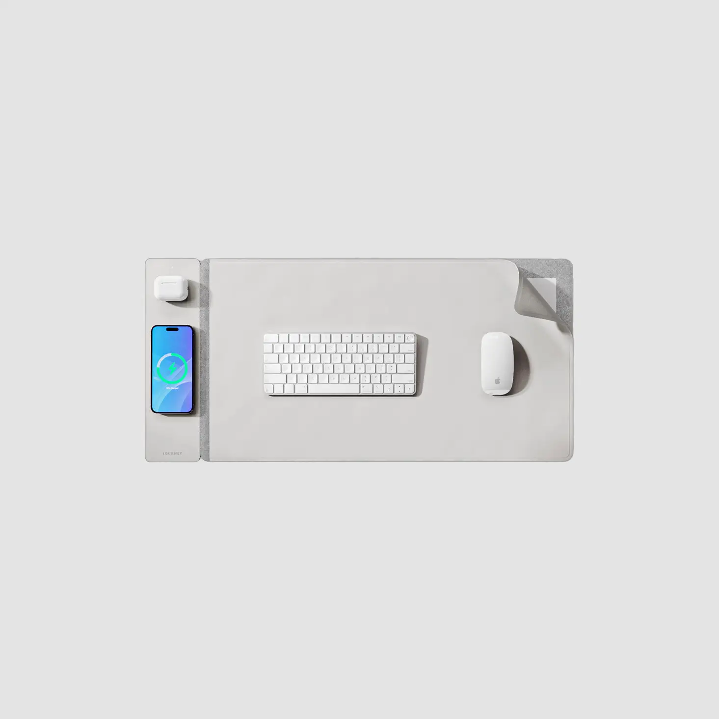 ALTI Wireless Charging Desk Mat, Light Grey