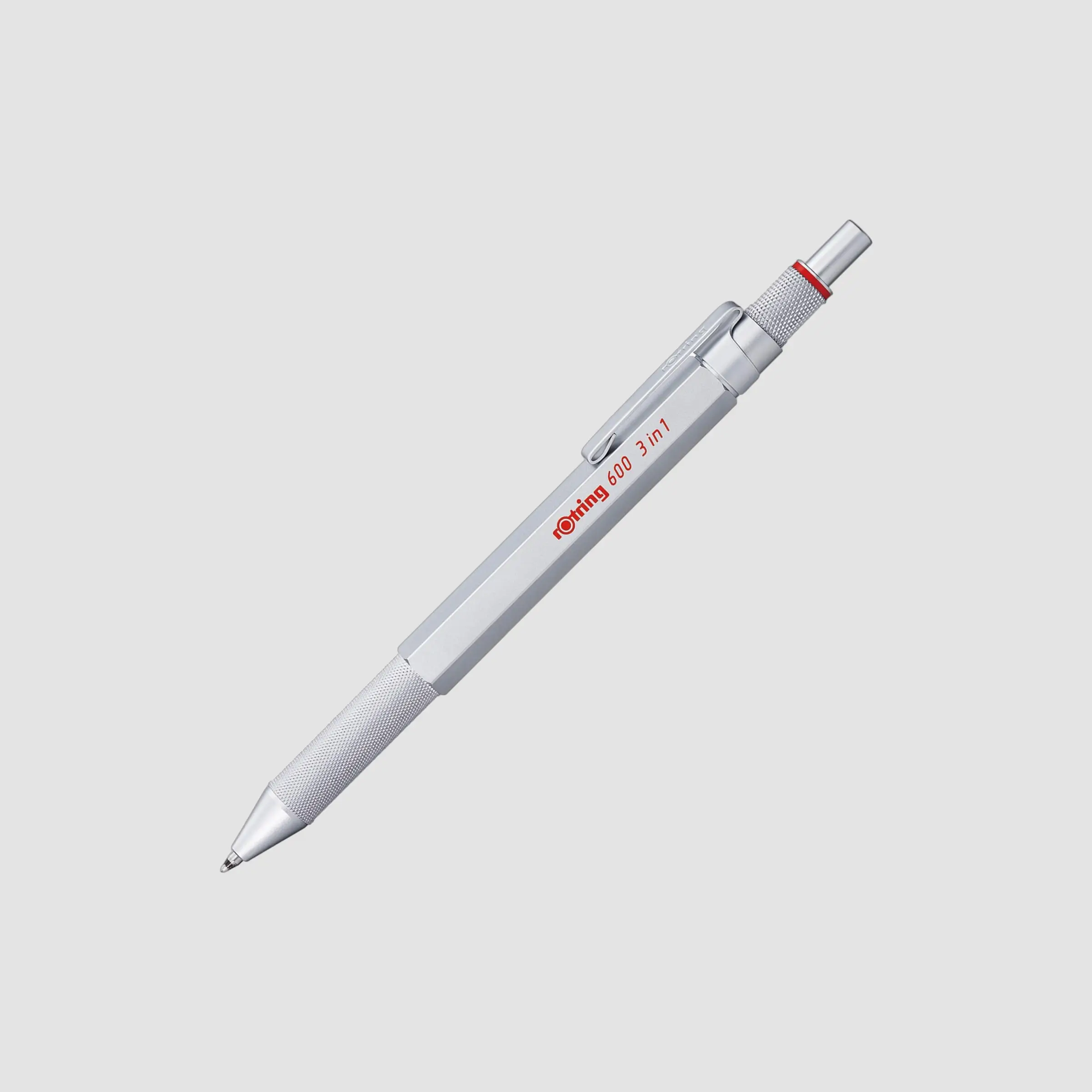 600 3-in-1 Multicolour Pen and Mechanical Pencil, Silver